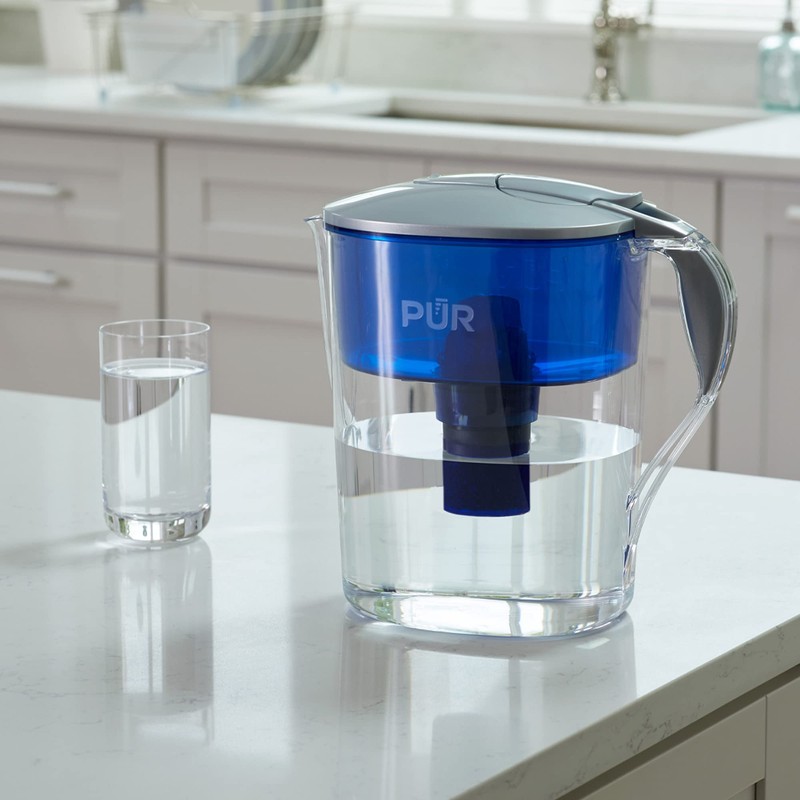 PUR CR1100CV Classic Water Filter Pitcher Filtration System, 11 Cup