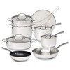 Goodful 12-Piece Classic Stainless Steel Cookware Set with Tri-Ply Base