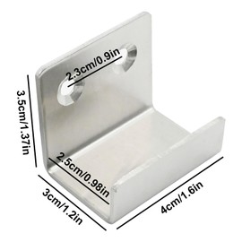 Newnessai 10PCS Wall Mounted Hook Fastener, Black Tile Wall Display Clip, Inner Width 25MM Heavy Duty Flat J-Shaped Hook Hanger, Heavy Duty Tile Hanger for Wall Display