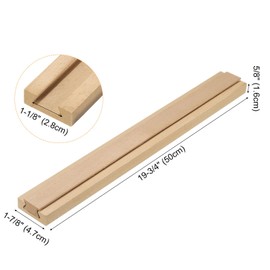 uxcell 4 Set Wooden Drawer Slides, 19-3/4 (50 CM) Classic Wood Center Guide Track with Metal Slide Glide Bracket, Wood Drawer Glides Bottom Rails Replacement Kit