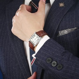 Moran Genuine Leather Watch Strap Replacement Strap D Buckle 18mm 19mm 20mm 21mm 22mm 23mm 24mm Watch Strap Leather Waterproof Sweatproof with Adjusting Tool and Spring Bars Included (Men and Women)