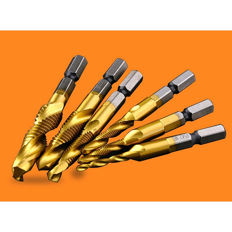 Ruikcoll 1/4 Inch Drill Bit Set, Tap, Hexagonal Shank, HSS,