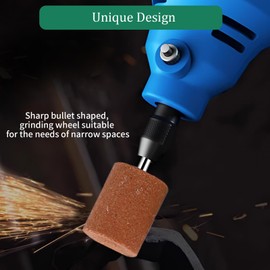 Pack of 30 Corundum Grinding Tips, Sanding Attachments for Dremel Rotary Tool, Sanding Disc Head, 1/8 Inch Shank Size, Polishing Attachment, Cordless Screwdriver, Grinding Attachment for Wood, Glass