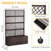 52’’ H Garden Planter Box with Trellis Outdoor for Vine