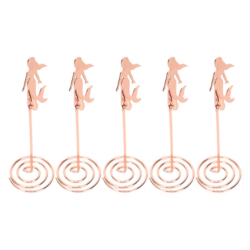 10pcs Table Number Holder Spiral Base Mermaid Shaped Wedding Table