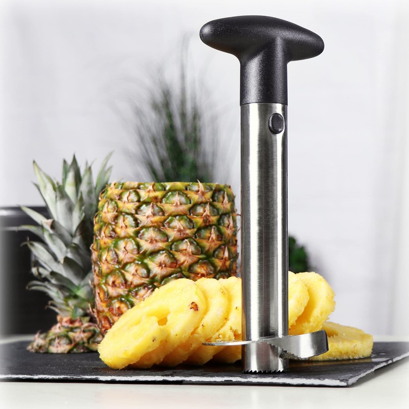 com-four® Pineapple Cutter 3 in 1 - Stainless Steel Pineapple