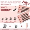 Higu clace Ciglia autoadesive, ciuffetti ciglia finte Mix 10-16 MM,