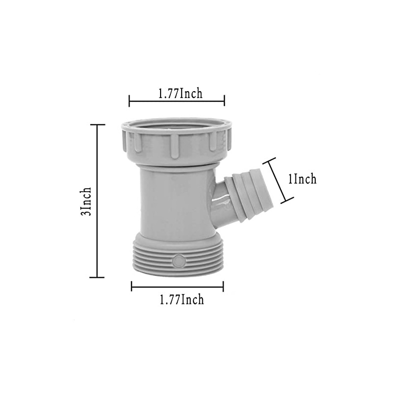 Kitchen Sink Drain Pipe Adapter Wye, Y-Shaped Strainer Connector Waste