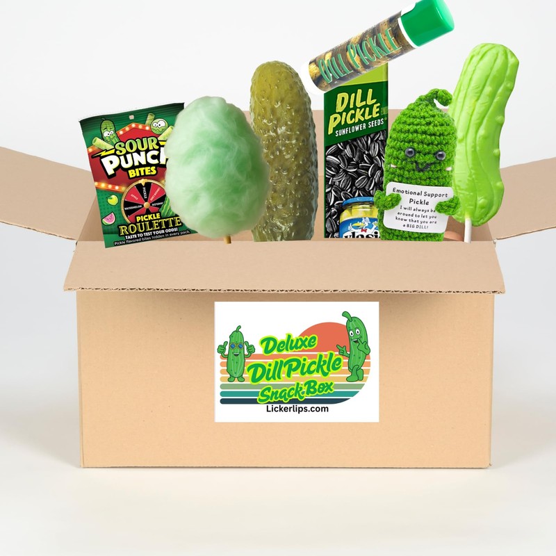 Dill Pickle Gift Box – Pickles Snack Box with Candy,