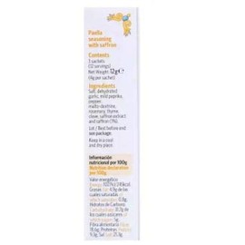 Carmencita Valencian Paella Seasoning 3 Sachets 12g -This Paella Seasoning Contains a Secret Blend of Spices and Saffron