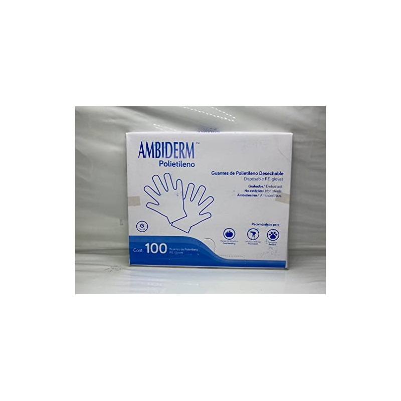 GUANTE AMBIDERM POLIETILENO CHICO C/100