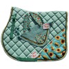 ZAINEE SPORTS SUNFLOWER ENGLISH SADDLE PAD SET FLY VEIL HORSE