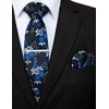 JEMYGINS Mens Floral Ties and Pocket Square Sets with Tie