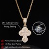 Lulu Mel Iced Out White Gold Plated Cross Pendant Cubic