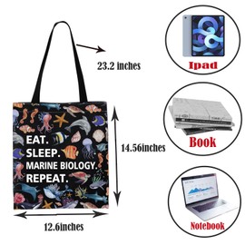 Ocean Creature Tote Bag Eat Sleep Marine Biology Repeat Tote Bag Marine Biologist Gift Marine Lover Gift (Marine Biology TOTE)