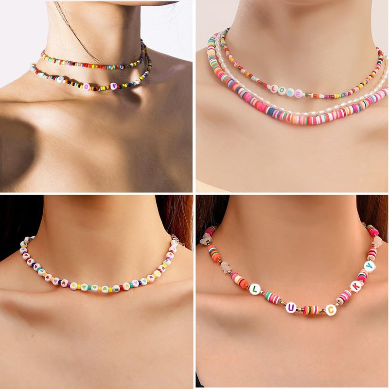 DIYDEC 1400pcs Colorful Letter Beads Kits, A to Z Acrylic