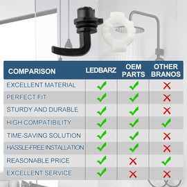 LEDBarz M962552-0070A Shower Faucet Handle Replacement Cartridge for AS Faucets - Polished Chrome Finish (1-Pack)