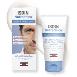 ISDIN Nutradeica - Gel-crema facial indicado para el tratamiento del exceso de sebo, descamación, picor y eritema de la piel seborreica facial, 50 ml
