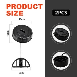 Fuel Cap and Oil Cap Set for Stihl Chainsaws MS170, MS180, 017, 018 - High Quality Replacement, Robust and Durable, Pack of 2