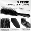 Juego de 5 Cepillos para Cabello Rizado, Desenredante y Peine
