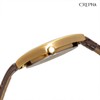 Clefer SD-AM336-WTG Seldika Analog Wristwatch, White Dial, PU Leather Strap,