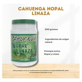 Cahuenga Nopal Y Linaza En Polvo Suplemento Natural 500gr