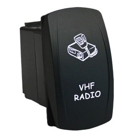 12V 20A / 24V 10A ON-OFF Marine Rocker Switch VHF RADIO 6M74W Universal for Marine Boat dual LED in white