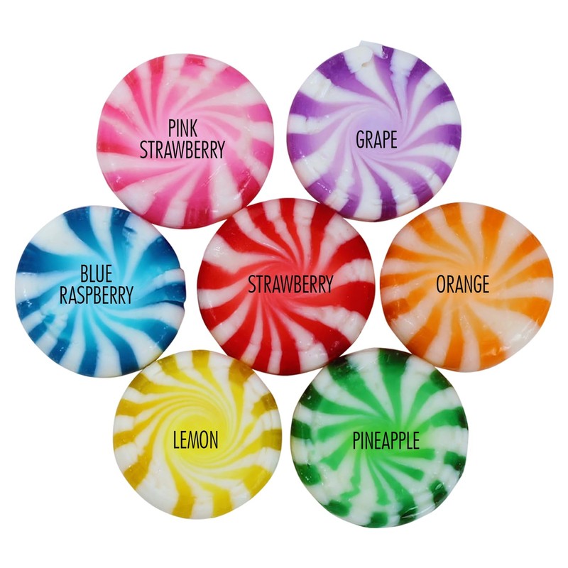 Assorted Fruit Starlights - 3 Pounds - Pinwheel Fruit Candies