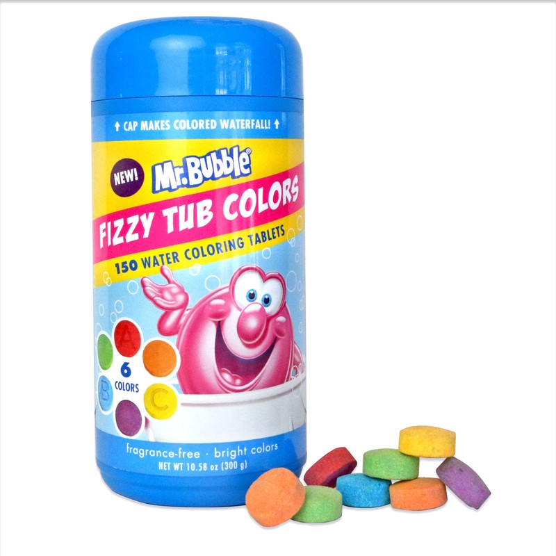 Mr. Bubble Fizzy Tub Colors, varios colores para agua de