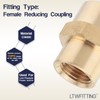 LTWFITTING Brass BSP Pipe Fitting 3/8-Inch x 1/4-Inch Female BSPP