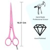 Pink Professional Barber Hairdressing Scissors THINNING Hair Cutting Shears Set+