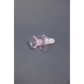 stonedgenie.com 14mm Pink Heart Shape Glass Slide Bowl Slide Bowl Male - 3 Pack