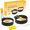 Egg Ring 2-Pack Stainless Steel Egg Rings with Anti-Scald Folding