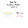 EXPO Dry Erase 2-in-1 Markers, Chisel Tip, Assorted, 2-Count
