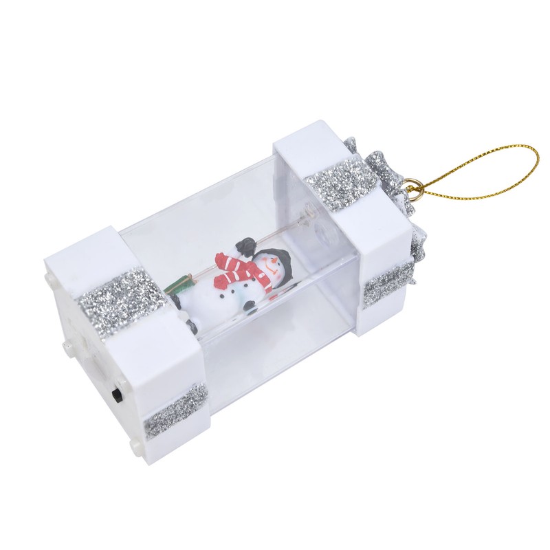 4.7inch Christmas Snowman Scene Hanging Lanterns Battery Operated Lighted Lamp