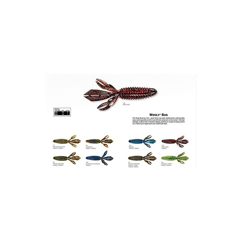 YUM Baits Co. Lures Wooly Bug Creature Bait Soft Plastic