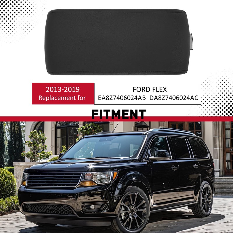 HECASA Center Console Arm Rest Lid Compatible with 2013-2019 Ford