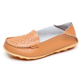 VenusCelia Women's Adequate Comfort Walking Flat Loafer(9.5 M US,Tan)