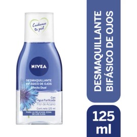 Nivea desmaquillante facial bifásico de ojos con biotina y flor de aciano 125 ml