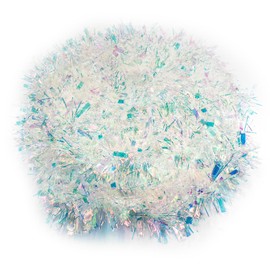 20FT Iridescent Christmas Tinsel, 6M Christmas Tree Tinsel Garland for Christmas Decoration