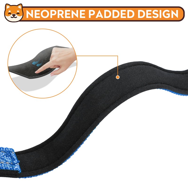 LZGOPE Reflective Dog Collar, Adjustable Soft Neoprene Padded Nylon Pet