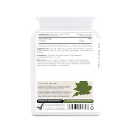 Citrulline SA | 430mg L-Citrulline Amino Acid + Succinic Acid Natural Antioxidant | 60 Vegan Friendly Capsules UK Made | 1 Capsule Daily (2 Month Supply)
