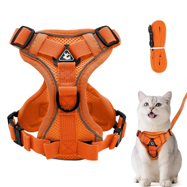 Adjustable Cat Harness, Escape Proof, Cat Harness with Lead Set,