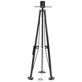 Happybuy 5th Wheel Tripod Support Stand, 5000 LBS Weight Limit, Adjustable 35"-57" Height, RV Gooseneck Stabilizer for Fifth-Wheel Trailers, RVs & Campers