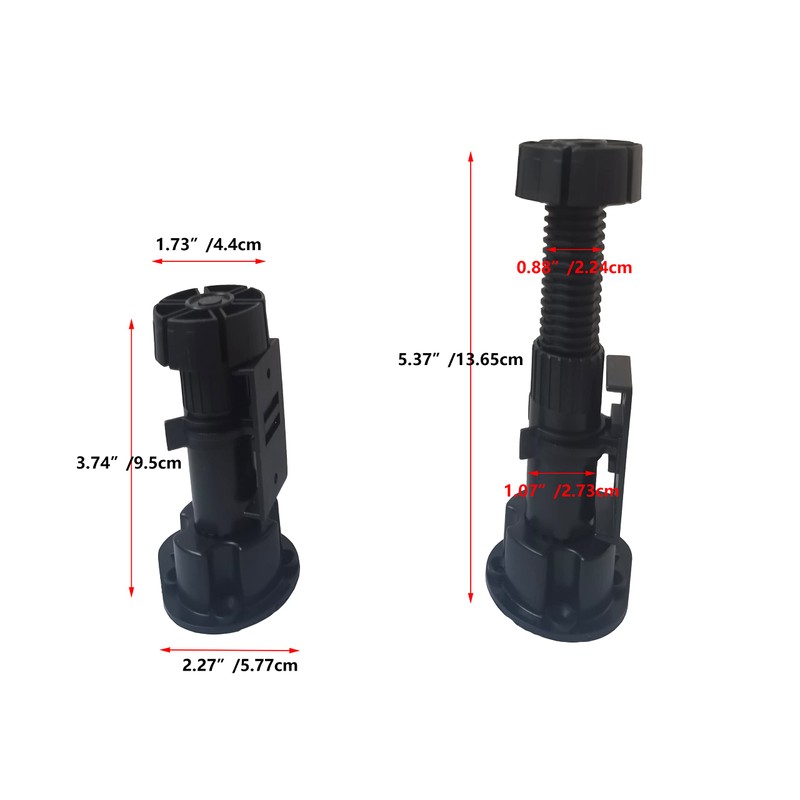 BOSIDETOOL Black Furniture or Cabinet Leveler Legs - Support 330