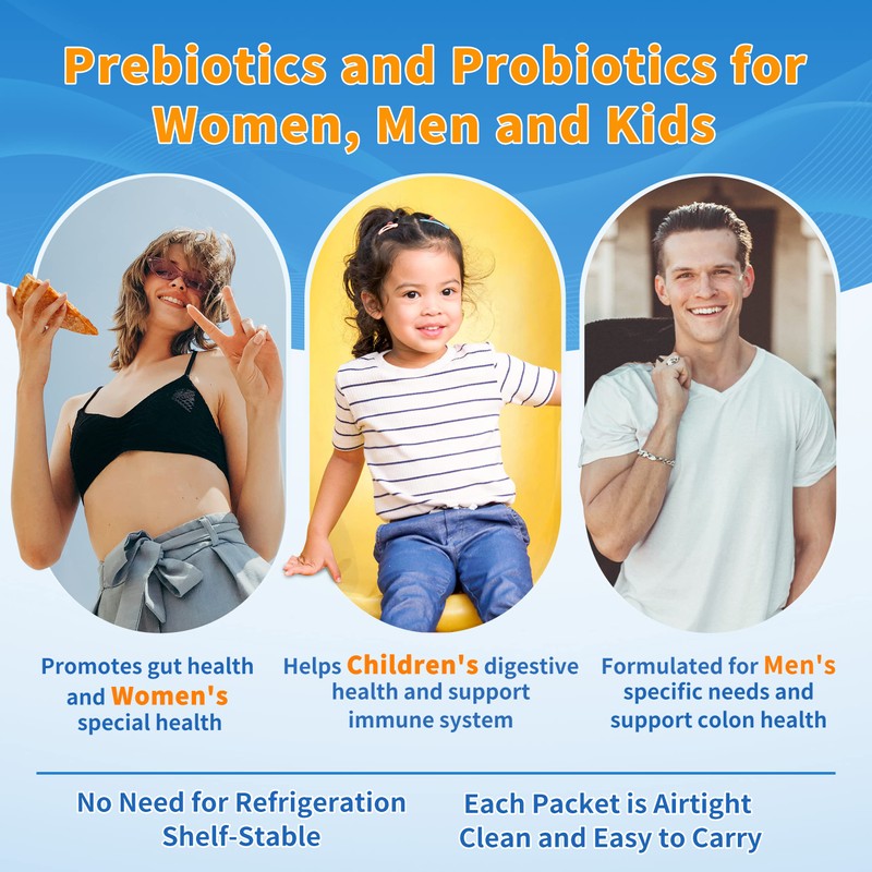 ZEBORA Probiotics for Women, Men and Kids, Prebiotics and Probiotics