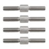 (4 Pieces) M12x100mm Hex Double End Threaded Stud With Right