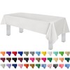 White 6 Pack Premium Disposable Plastic Tablecloth 54 Inch. x