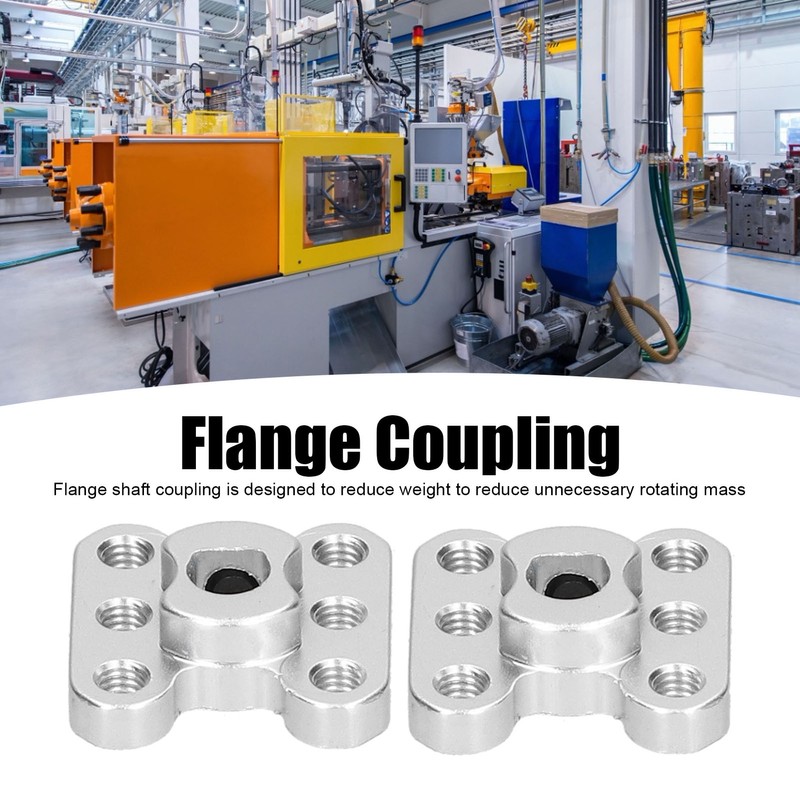 2Pcs Flange Shaft Coupling Aluminium Alloy 6mm D Hole Light