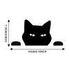 Black Cat Decals 2PCS 5.5'' Cat Peeking Car Stickers Cat